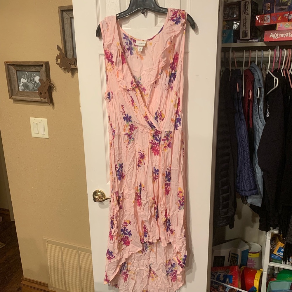 Ava & Viv 3x pink floral dress